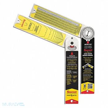STARRETT Man-Reading Miter Protractor Grad 1 deg, 2ZUY5