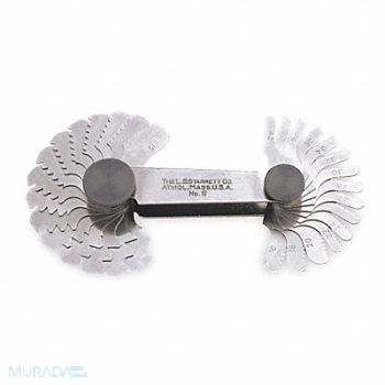 STARRETT Thread Pitch Gauge Set Thread Ang 60 deg, 2ZVC6