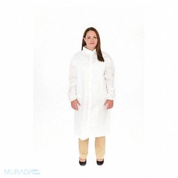 INTERNATIONAL ENVIROGUARD Frock Tunnelized Wrists Clean 2XL PK50, 30N484