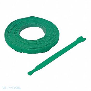 VELCRO BRAND Hook-and-Loop Cable Tie 8 in Green PK900, 30PE38