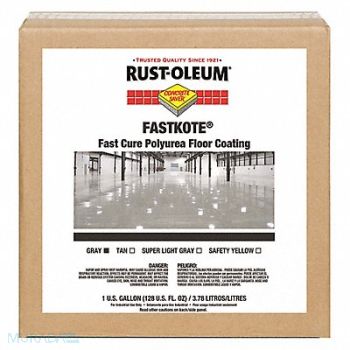 RUST-OLEUM Floor Coating Water 1 gal Gray, 30RL95