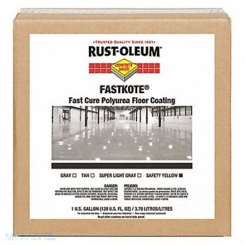RUST-OLEUM Floor Coating Water 1 gal Safety Yellow, 30RL98
