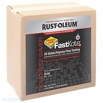RUST-OLEUM Floor Coating Water 1 gal Gray, 30RM02
