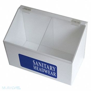 CONDOR Hairnet Dispenser White/Blue Acrylic, 30ZE61