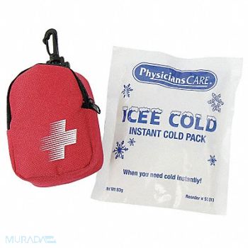 FIRST AID ONLY Cold Pack Red Nylon Case 3-3/4 x 2-3/4In, 31AR08