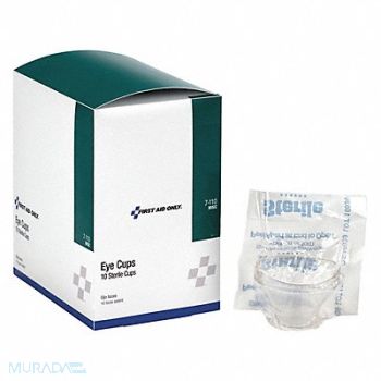 PHYSICIANSCARE Eye Cup Sterile Clear Plastic PK10, 31DJ94