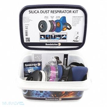 SUNDSTROM SAFETY Half Mask Respirator Kit S/M Blue, 31DL30