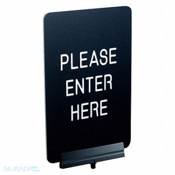 VISIONTRON Signage Engrvd 11x7in. PLEASE ENTER HERE, 31HH40