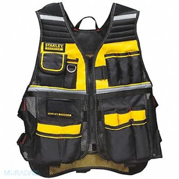 STANLEY Tool Vest Black/Yellow/Gray Mesh, 31XR39