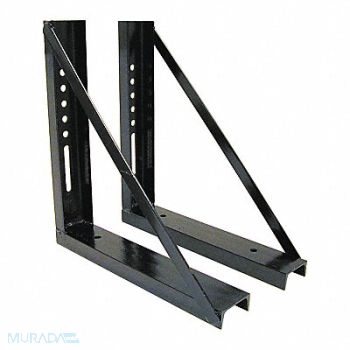 BUYERS PRODUCTS Mounting Brackets 18 x18 Blk Steel PK2, 321W44