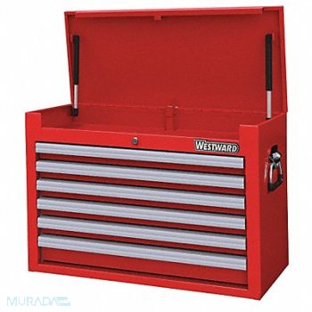 WESTWARD Powder Coated Red Light Duty Top Chest, 32H833