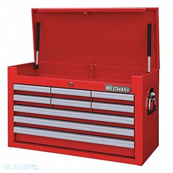 WESTWARD Powder Coated Red Light Duty Top Chest, 32H878