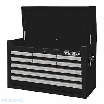 WESTWARD Powder Coated Black Light Duty Top Chest, 32H879