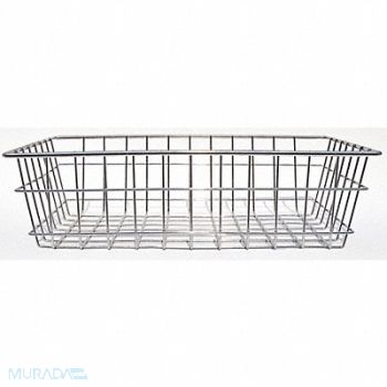 MARLIN STEEL WIRE PRODUCTS Storage Basket Rectangular Stainless, 32HD32