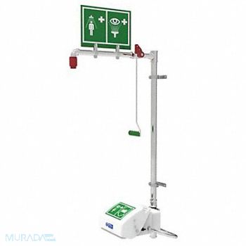 HUGHES SAFETY Combo Shower Wall Mount Closed Bowl SS, 287T74