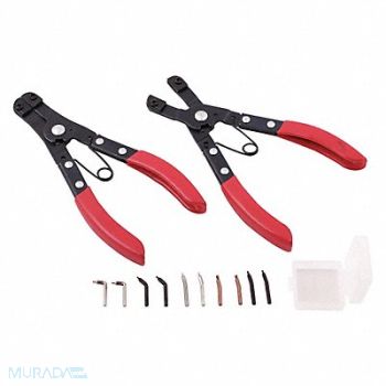 WESTWARD Retaining Ring Plier Set 0 45 90Deg 12pc, 33HD60