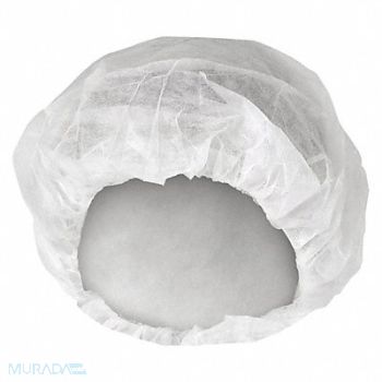 KIMBERLY-CLARK Bouffant Cap White 24 in dia PK450, 33HL61