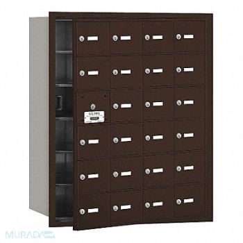 SALSBURY INDUSTRIES Horiz Mailbox USPS 24Dr Bz FL 35-1/4in, 33LR04