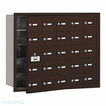 SALSBURY INDUSTRIES Horiz Mailbox USPS 25Dr Bz FL 29-3/4in, 33LR78