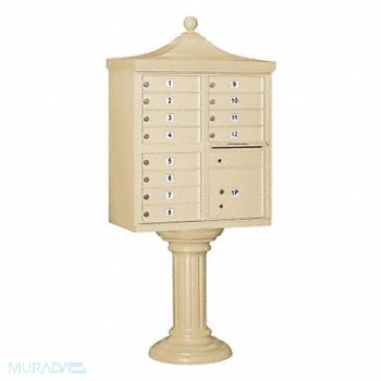 SALSBURY INDUSTRIES Regency CBU USPS Access 12 Doors Sand, 33MC58