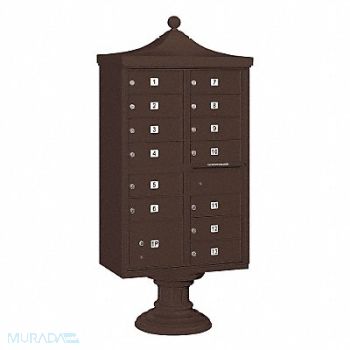 SALSBURY INDUSTRIES Regency CBU USPS Access 13 Doors Bronze, 33MC78