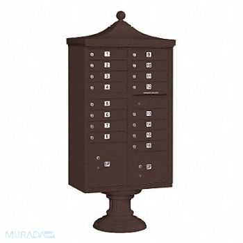 SALSBURY INDUSTRIES Regency CBU USPS Access 16 Doors Bronze, 33MD07