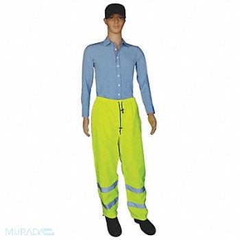 MTS SAFETY Rain Pants Elastc Waist w/Drawstring LG, 340KU8