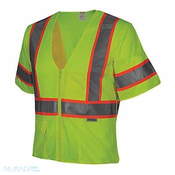 VEA Safety Vest Class 3 Lime ADOT Logo 6XL, 348GK2