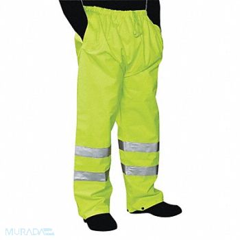 GRAINGER APPROVED Rain Pants Class E Yellow/Green 5XL, 34CT29