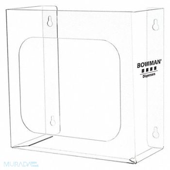 BOWMAN DISPENSERS Bouffant/Shoe Cover Dispenser Clear PETG, 34GE06