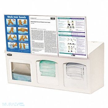 BOWMAN DISPENSERS Face Mask Dispenser (3) Sign Holders, 34GE38