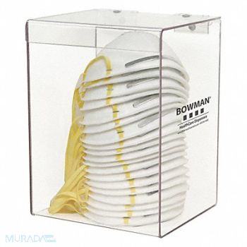 BOWMAN DISPENSERS Face Mask Dispenser Clear PETG Plastic, 34GE42