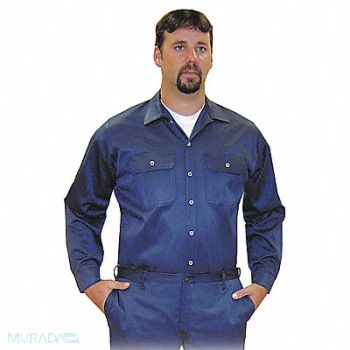 STEEL GRIP Flame-Resistant Collared Shirt 8 oz 5XL, 34VH86