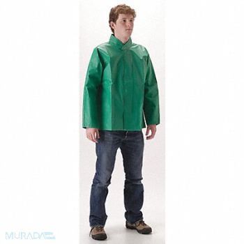 NASCO Chemical Splash Jacket Unisex Green 2XL, 34WK70