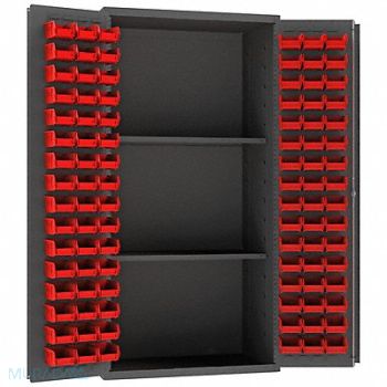 DURHAM MFG K4941 Peg Bin Cab Gray 72 x36 x24 96RedBns, 36FC03