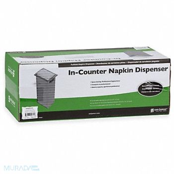GRAINGER APPROVED Napkin Dspr 5 1/2in D 19 5/8in H Clear, 799YZ0