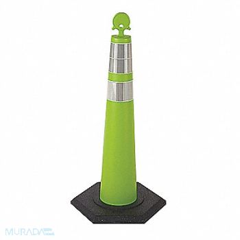 GRAINGER APPROVED K6951 Channelizer Cone with Collar 36in H Lime, 35KJ24