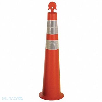 GRAINGER APPROVED K6951 Channelizer Cone with Collar 36inH Ornge, 35KJ25