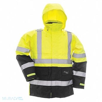 VIKING Rain Jacket Class 3 Type R Blk/Yellow S, 35YL85