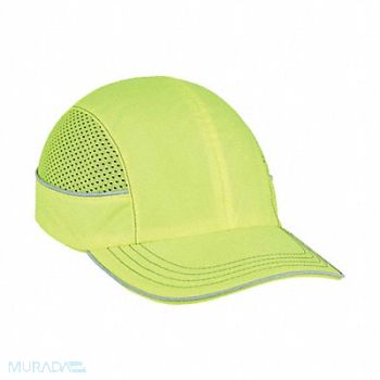 SKULLERZ BY ERGODYNE H9899 Bump Cap Front Brim Hi-Vis Green, 35YZ40