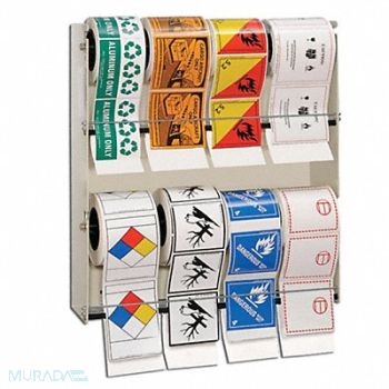 LABELMASTER Manual Label Dispenser 2 Tier 23-1/2 H, 35ZL37