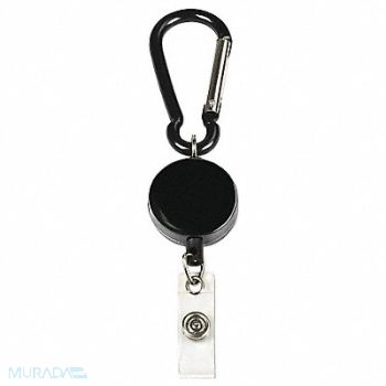 MYID ID Card Retractor Reel 23 in L Black, 36JN28