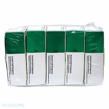 FIRST AID ONLY Instant Cold Pack White 4 x 5 In PK5, 36LF29