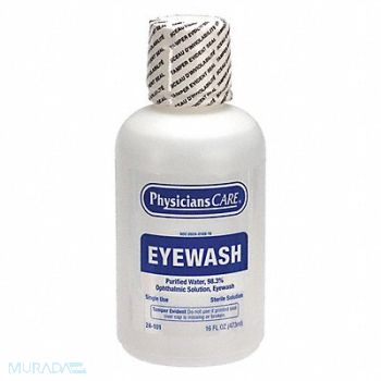 PHYSICIANSCARE Personal Eye Wash Bottle 16 oz., 36N057