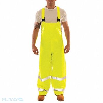 TINGLEY K7316 Arc Flash Rain Overall Cat 2 Ylw/Grn 4XL, 36RR15
