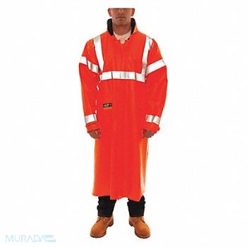 TINGLEY J2262 Arc Flash Rain Coat Cat 2 Orange XL, 36RR35