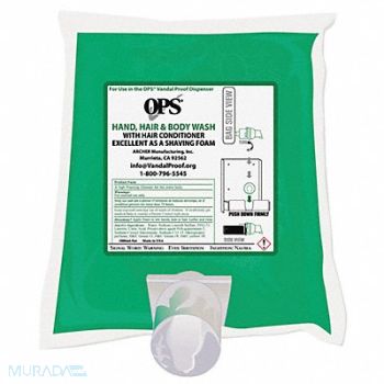 OPS Body Wash Shampoo Shave 1000mL PK2, 36TY80