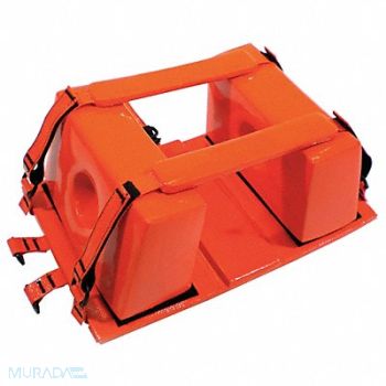 MEDSOURCE Head Immobilizer 10-1/2x16x6-1/2 Orange, 38G247