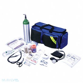 MEDSOURCE Emergency Medical Kit Blue 1-10 People, 38G261