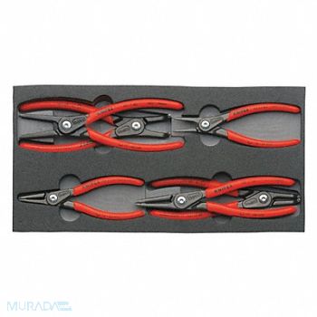 KNIPEX Retaining Ring Plier Set 0 Deg 6 pc, 38UR98